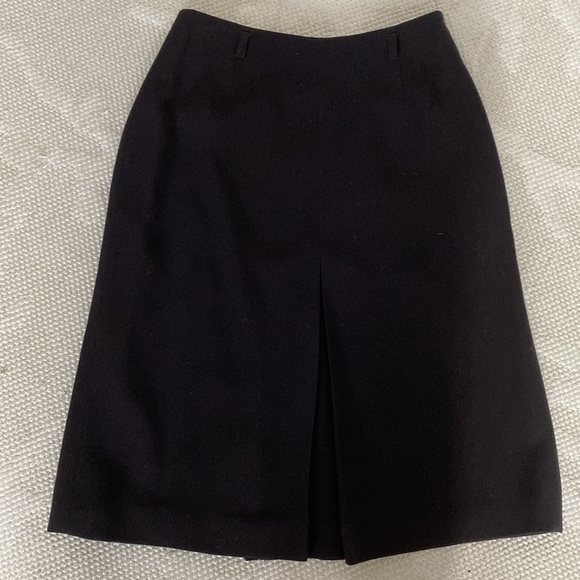 Vintage Jaeger skirt 100% wool dark brown, A-line! 1 pleat front & back! Size 8 - Picture 10 of 16